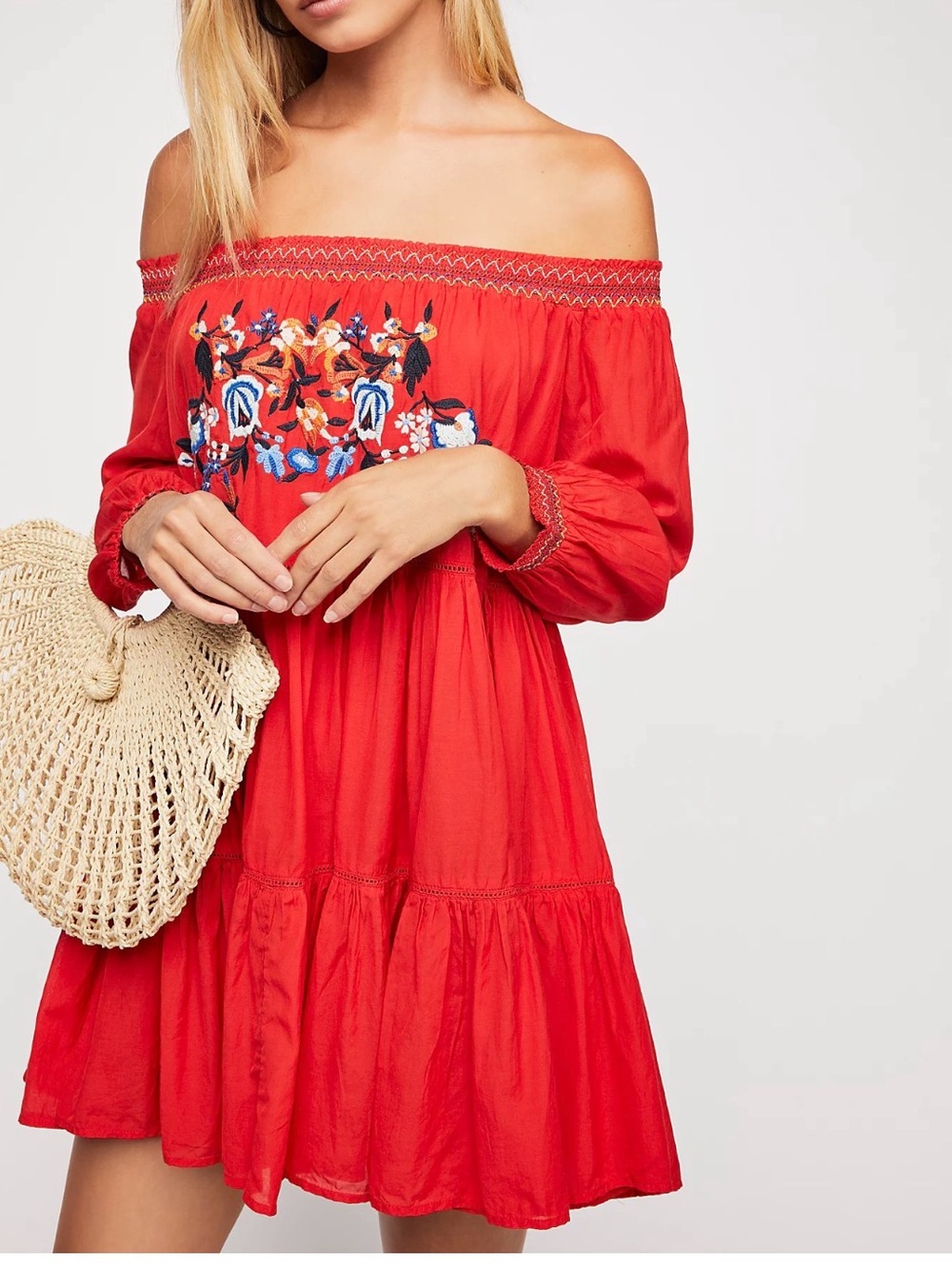 Free People Revolve Sunbeams Mini Dress in Red XS